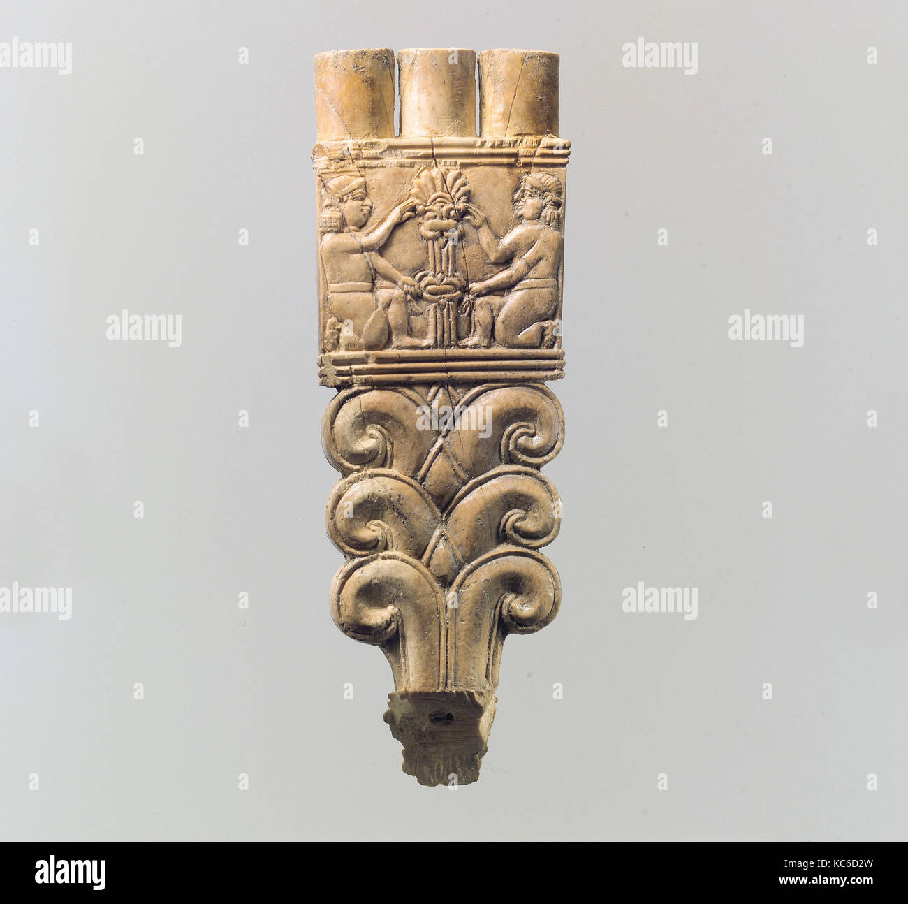 Handle of a flywhisk or fan, ca. 8th–7th century BC Stock Photo