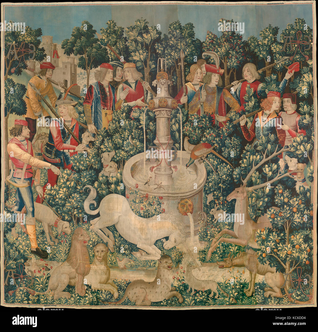 The Unicorn is Found (from the Unicorn Tapestries), 1495–1505 Stock Photo