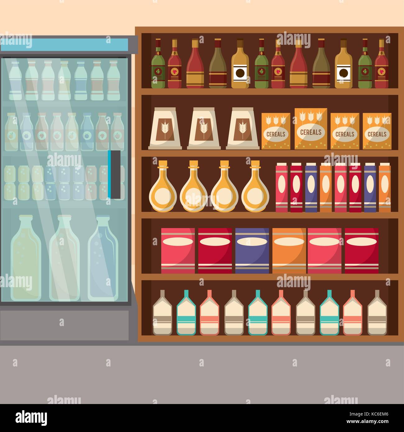 Supermarket sale stand Stock Vector Image & Art Alamy