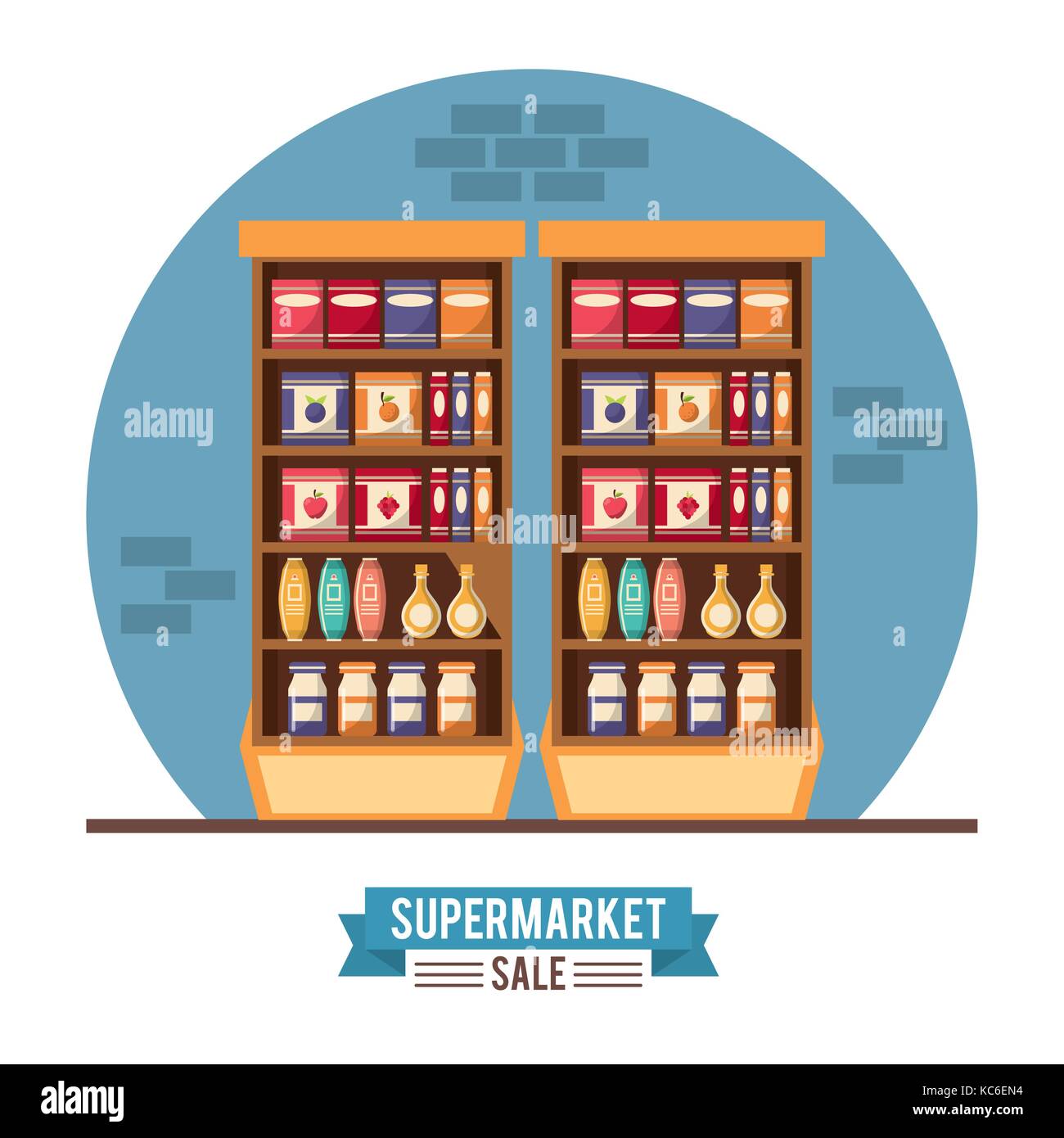 Supermarket sale stand Stock Vector Image & Art Alamy