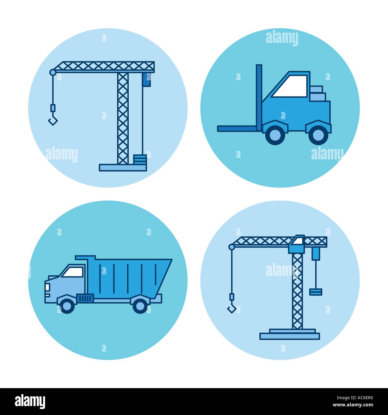 Construction round icons Stock Vector Image & Art - Alamy
