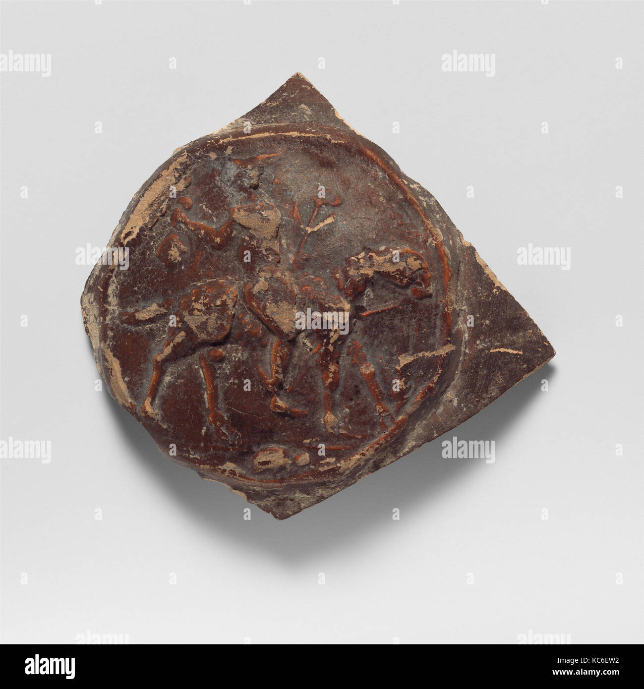Terracotta jug fragment, 1st half of 2nd century A.D Stock Photo