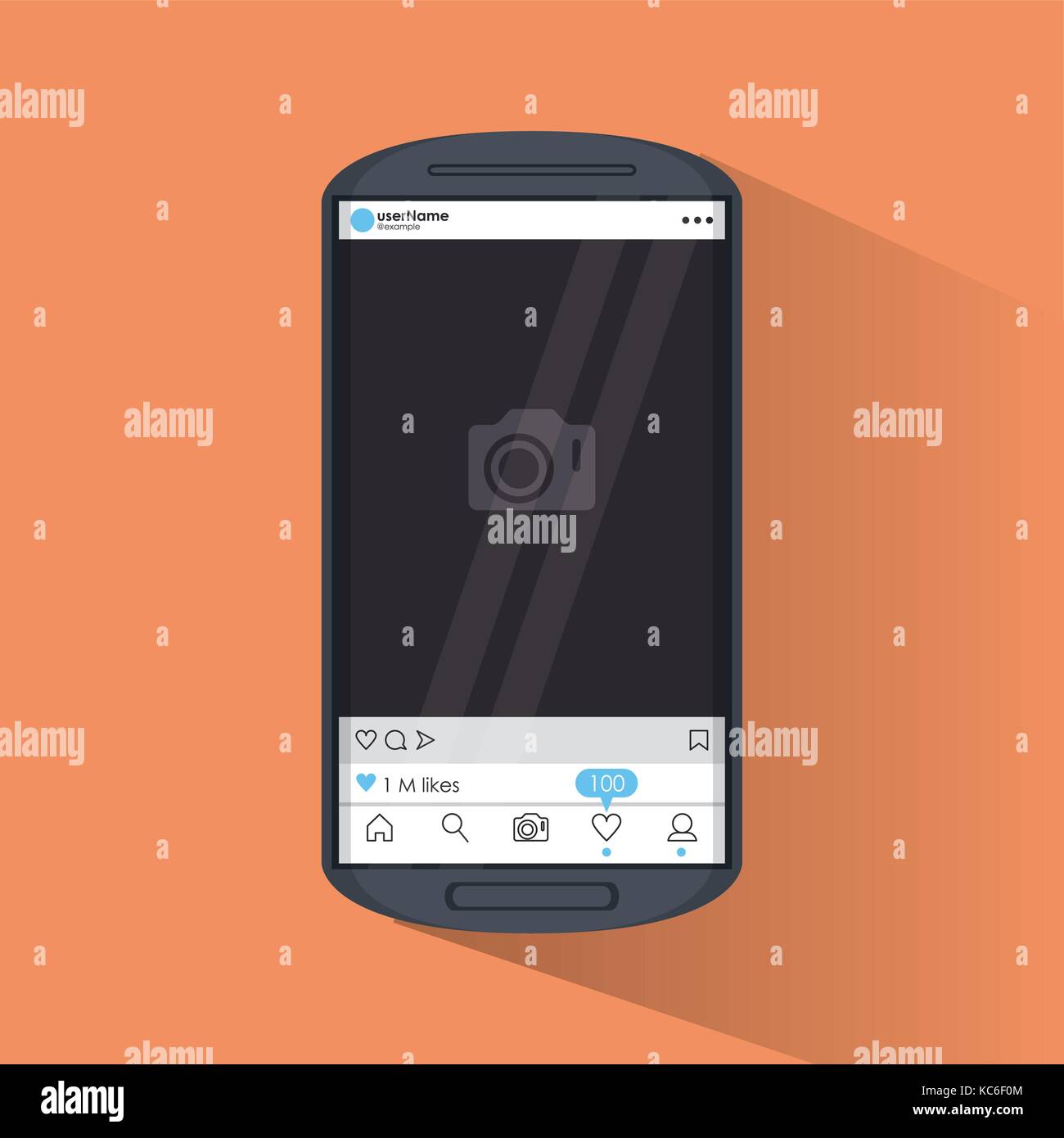 Social network smartphone interface Stock Vector Image & Art - Alamy