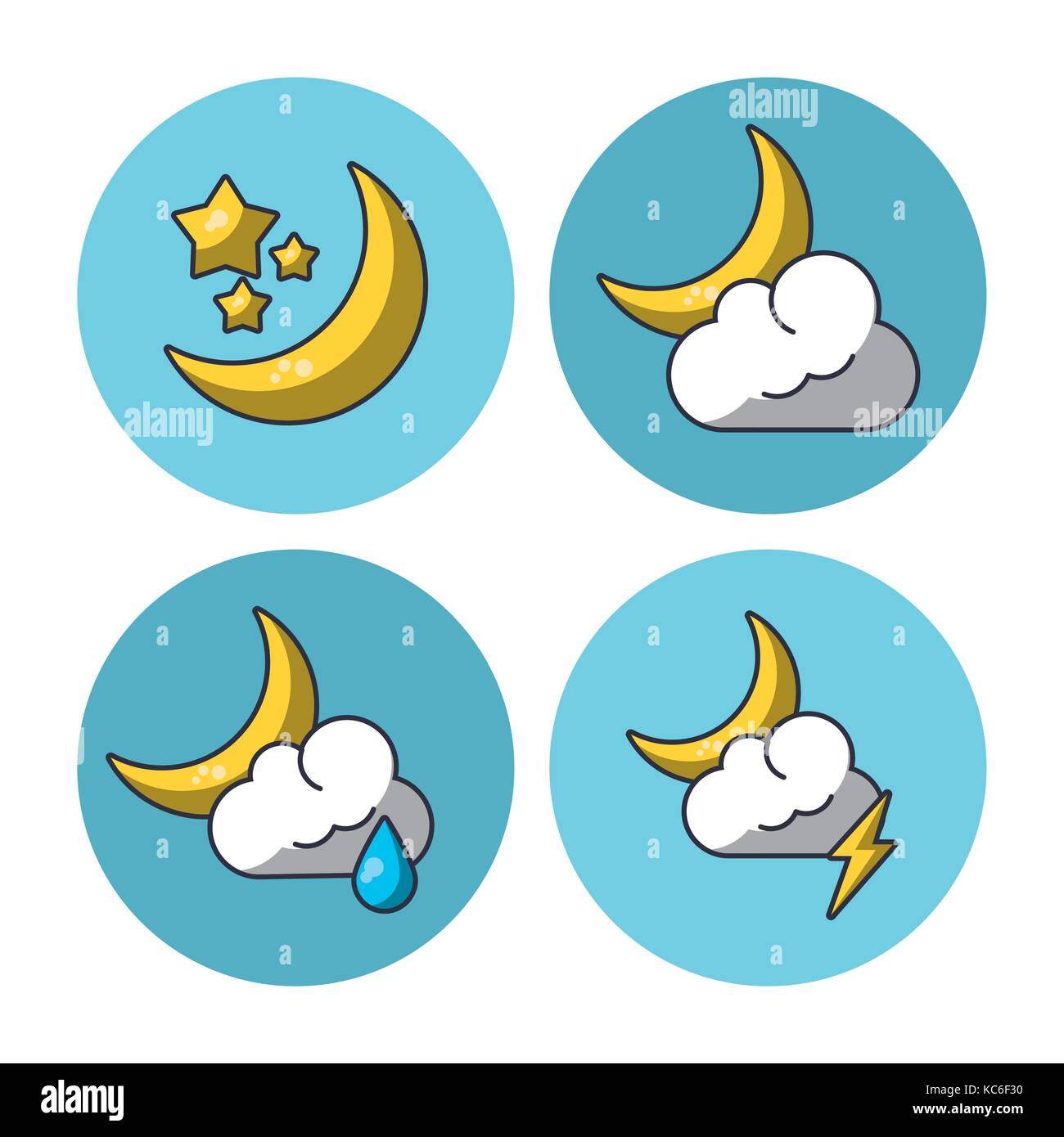 Weather icons set Stock Vector Image & Art - Alamy