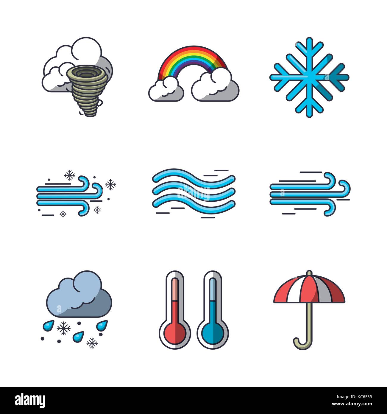 Weather icons set Stock Vector Image & Art - Alamy
