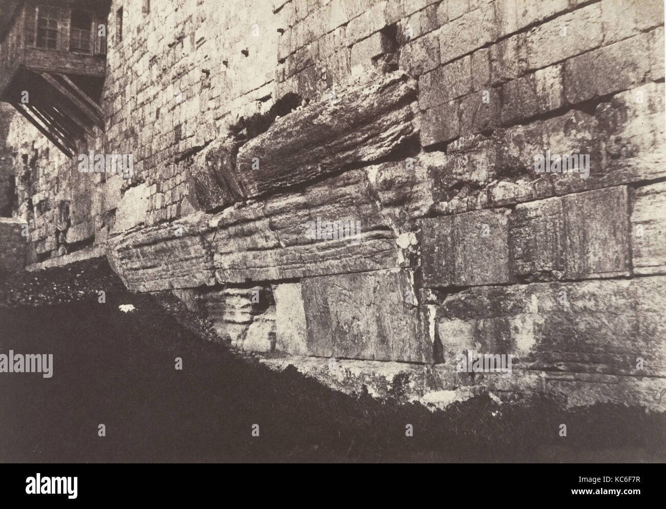Jérusalem, Enceinte du Temple, Arche du Pont Salomonien qui reliait Moria à Sion, Auguste Salzmann, 1854 Stock Photo
