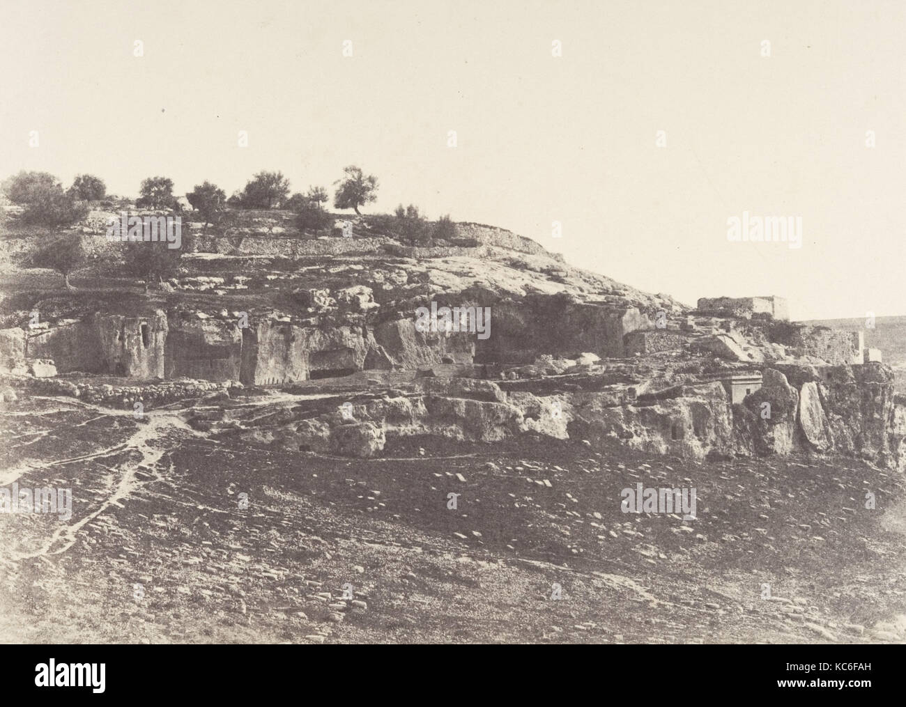 Jérusalem, Village de Siloam, Monolithe de forme égyptienne, 3, Auguste Salzmann, 1854 Stock Photo