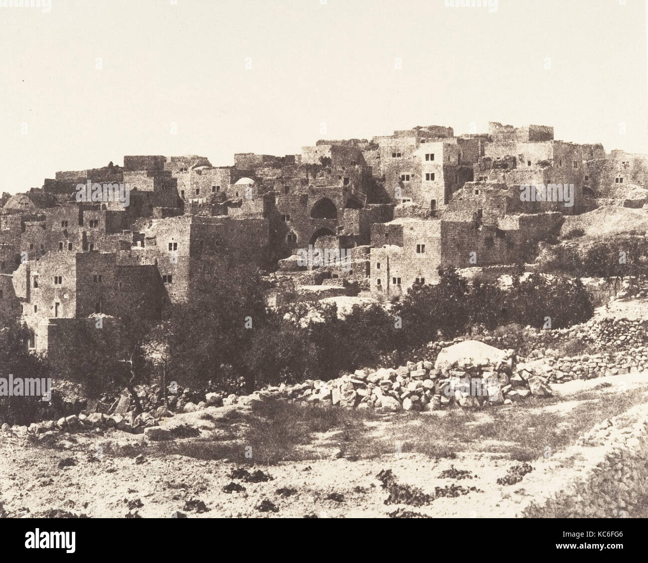 Jérusalem, Beit-Lehem, Vue générale, Auguste Salzmann, 1854 Stock Photo