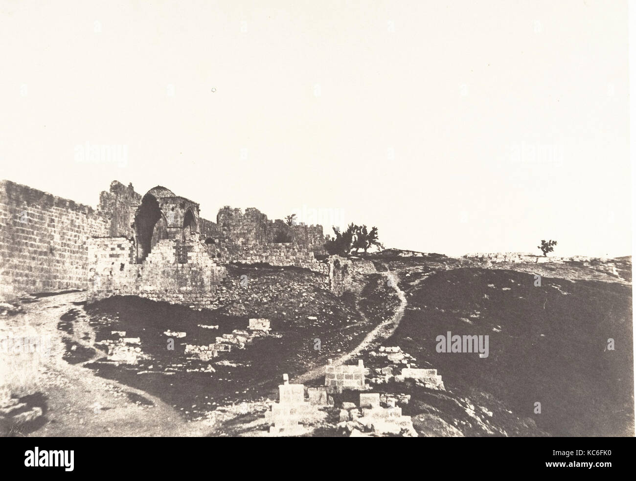 Jérusalem, Côté Est de Jérusalem, Auguste Salzmann, 1854 Stock Photo