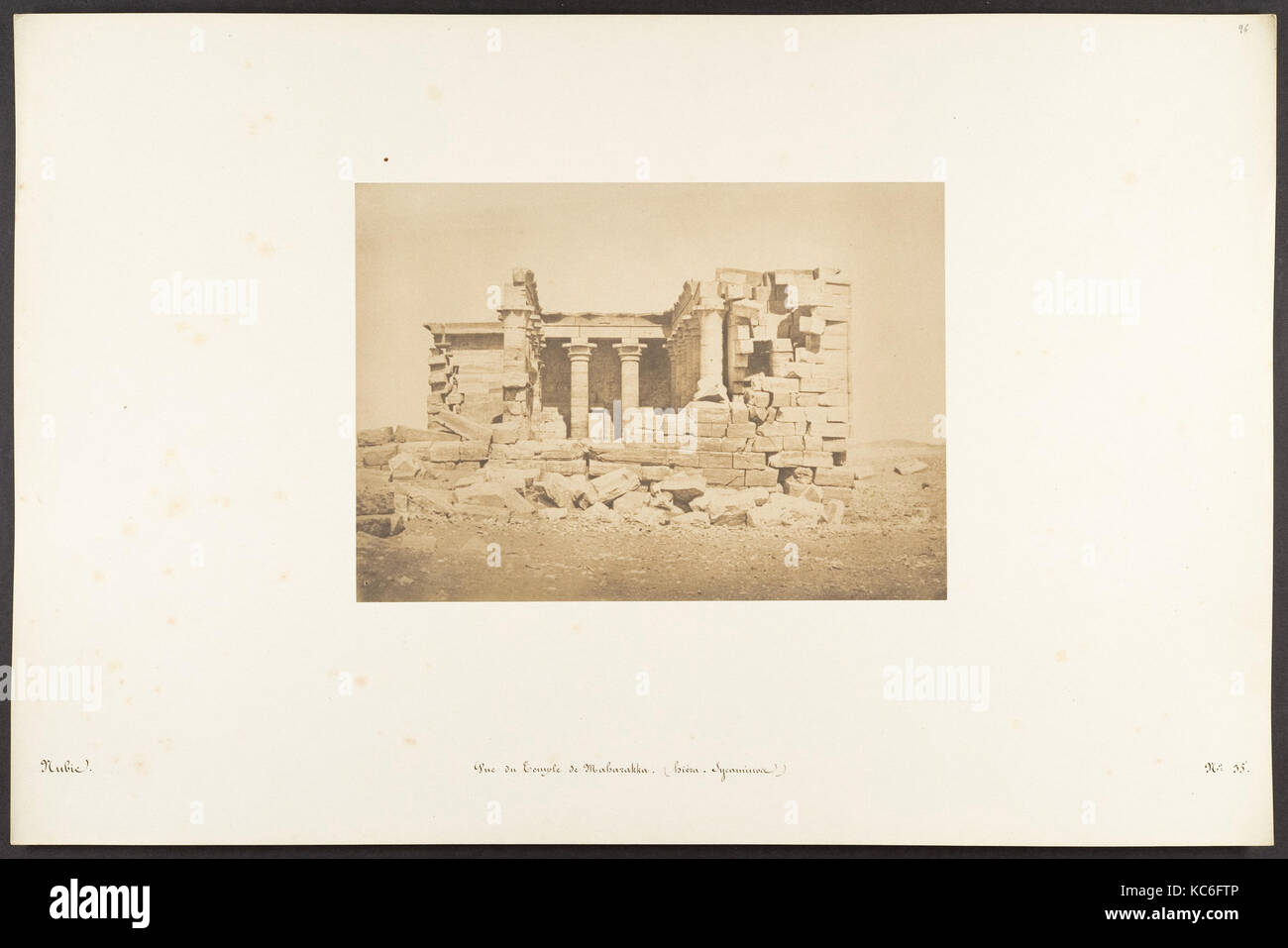 Vue du Temple de Maharakka (Hiéra-Sycaminos), Maxime Du Camp, April 5, 1850 Stock Photo