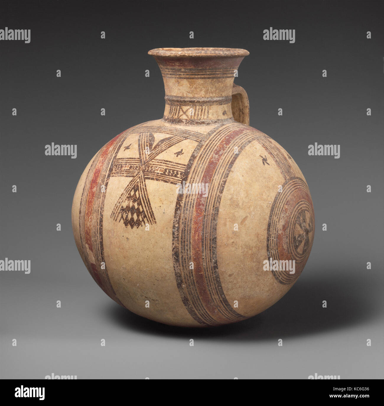 Terracotta Barrel Shaped Jug Cypro Geometric Iii 850 750 B C