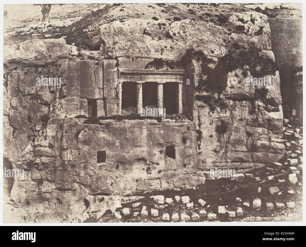 Jérusalem, Vallée de Josaphat, Tombeau de St. Jacques, Auguste Salzmann, 1854 Stock Photo