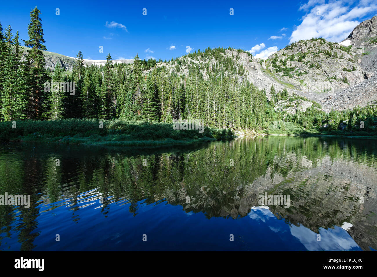 Mayflower Lake, Spruce Creek Trail, Summit County, Colorado USA Stock Photo