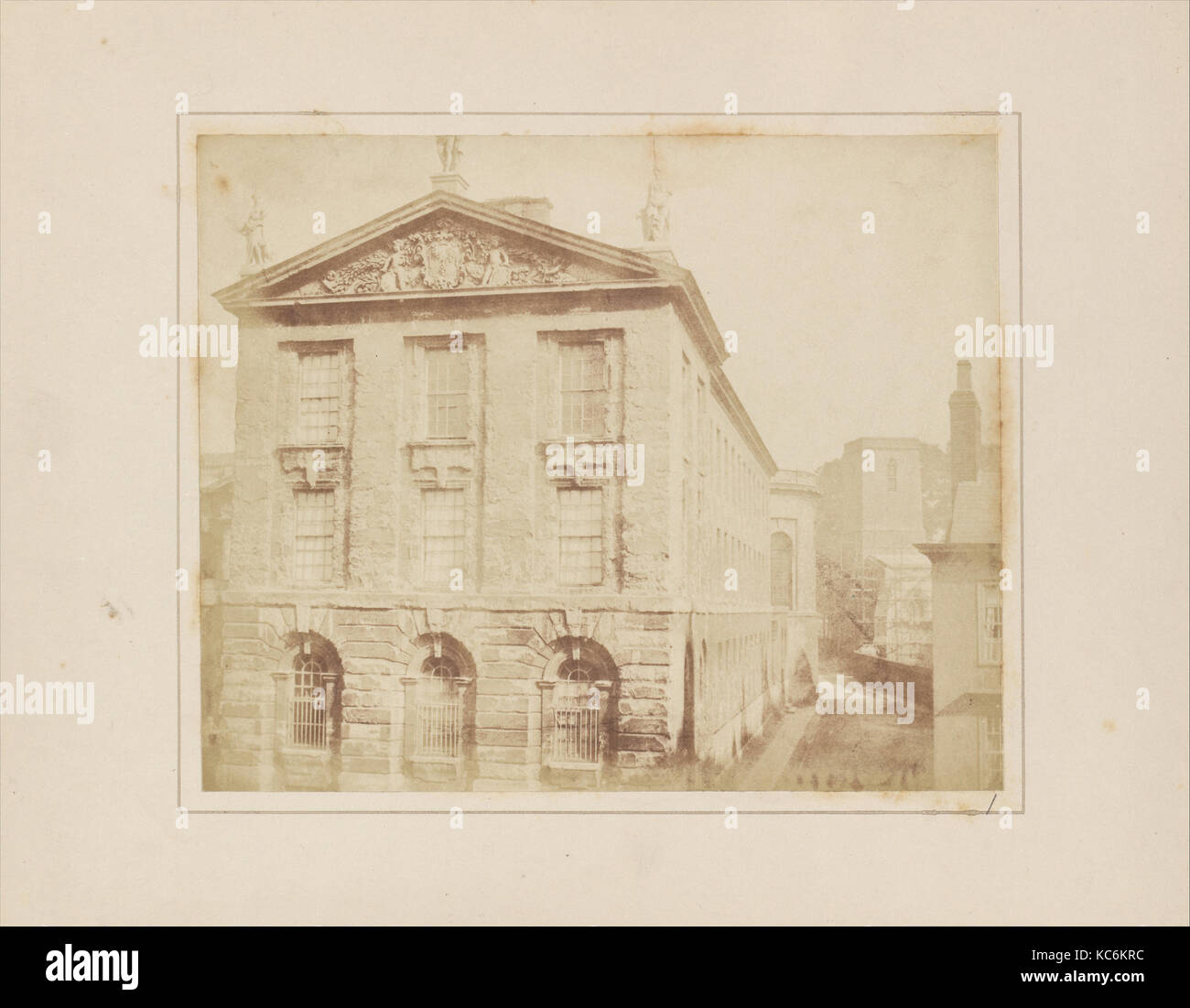 Part of Queens College, Oxford, William Henry Fox Talbot, September 4, 1843 Stock Photo