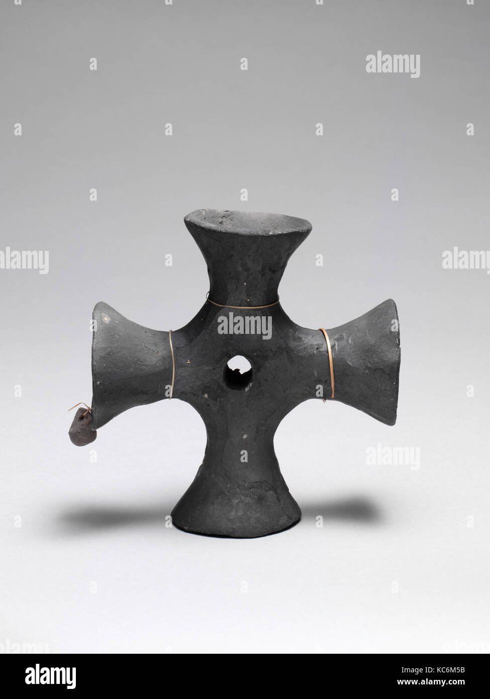 Bell, before 1889, Oaxaca, Mexico, Mexican, Clay, reed, W. 109 mm (4 5/ ...