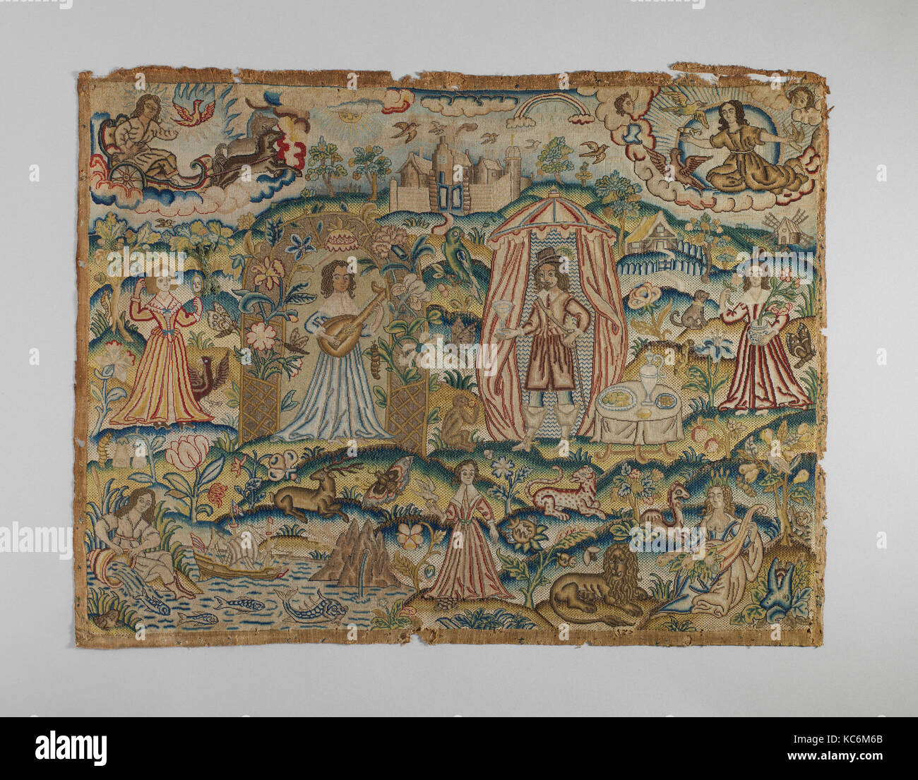 The Five Senses and the Four Elements, second quarter 17th century Stock Photo