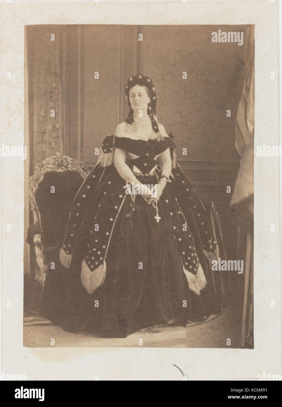 La Comtesse de Castiglione en Reine de la Nuit, Pierre-Louis Pierson, 1863–67 Stock Photo