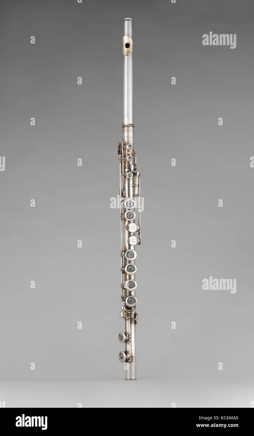 Alto Flute, ca. 1880, Munich, Germany, German, Silver, gold, L. 84.8 cm