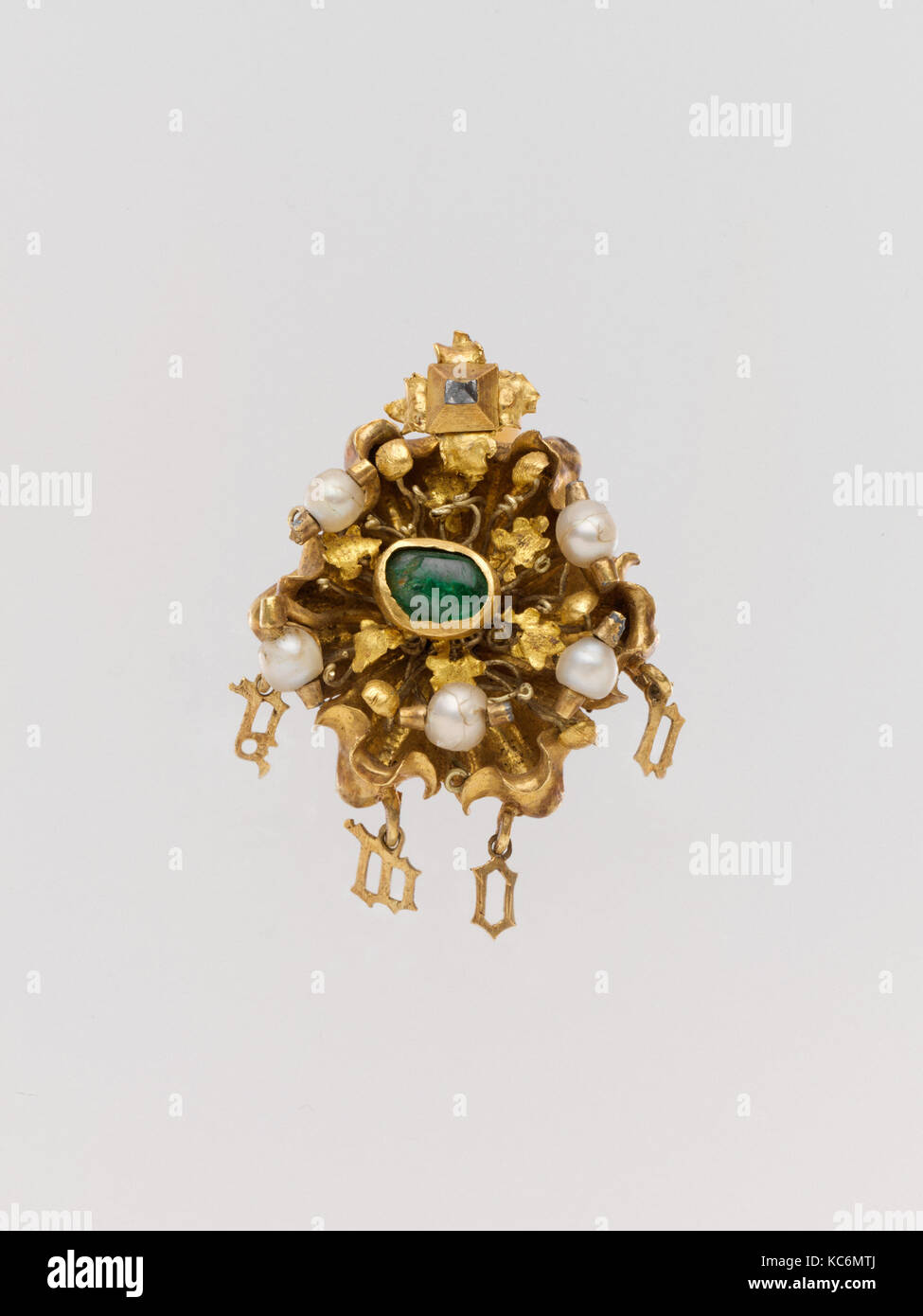 Cluster Brooch with Letters Spelling "Amor", mid-15th century Stock Photo