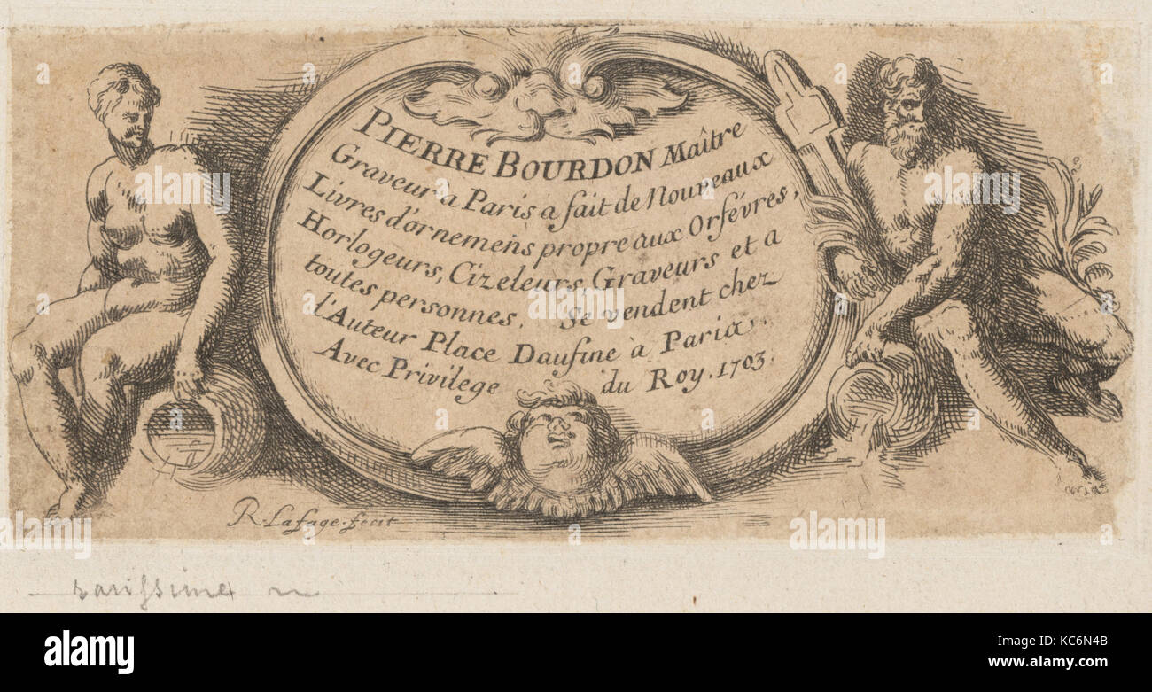 Essais de Gravûre: Livre Premier, Livre Second, Livre Troisieme, R. Lafage, 1703–8 Stock Photo