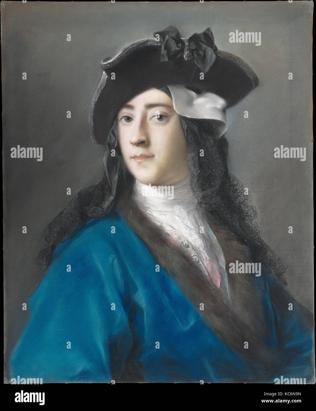 Gustavus Hamilton (1710–1746), Second Viscount Boyne, in Masquerade Costume, Rosalba Carriera, 1730–31 Stock Photo