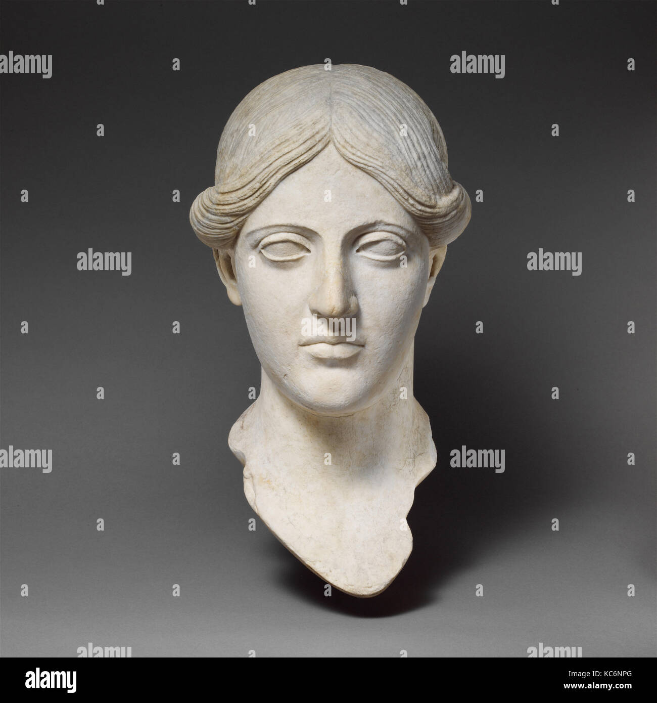 Marble Head Of A Woman Imperial 1st 2nd Century A D Roman Marble Overall 15 1 8 X 8 1 8 X
