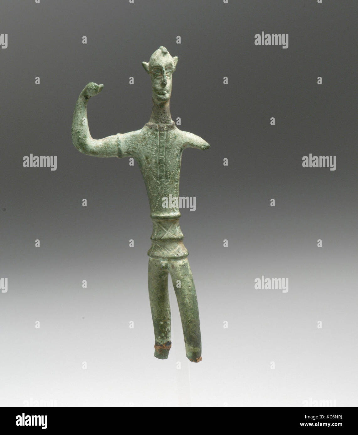 Bronze statuette of a warrior, 7th–6th century B.C Stock Photo