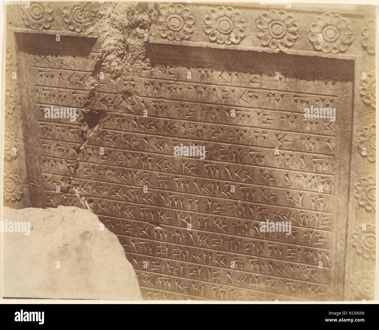 (18) Inscription, Old Persian in Cuneiform, Luigi Pesce, 1840s–60s Stock Photo
