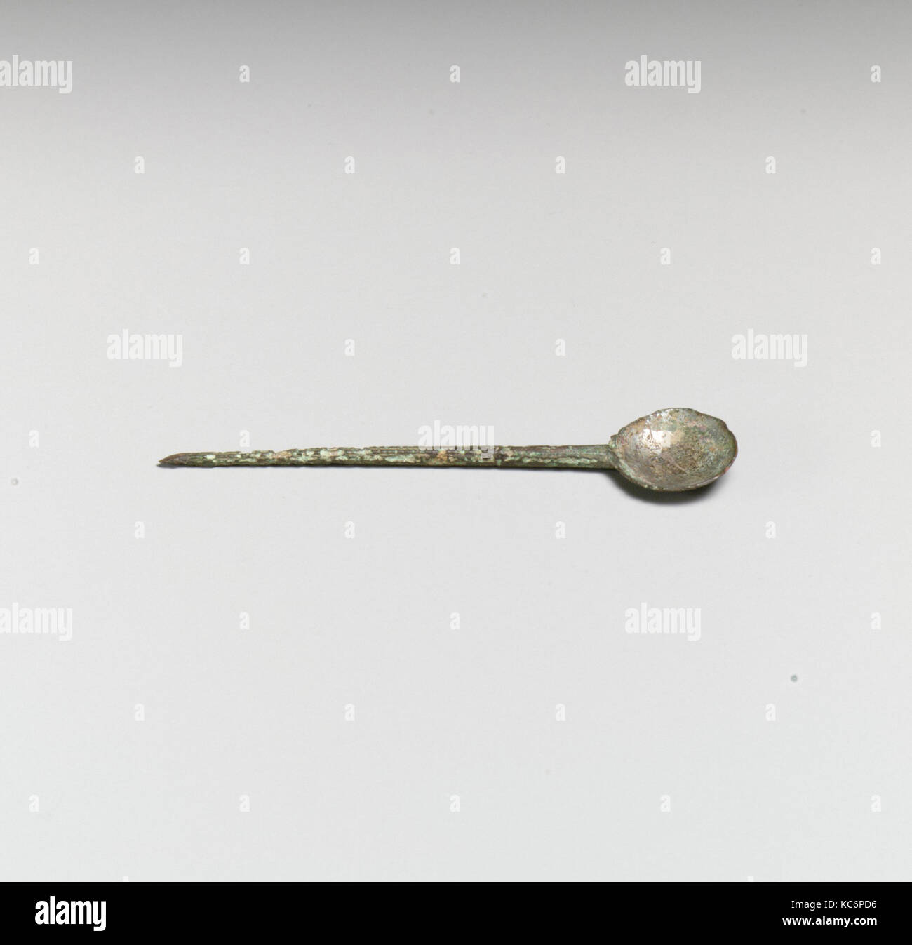 Spoon probe, Silver, 3 11/16 × 13/16 in. (9.4 × 2.1 cm), Gold and Silver Stock Photo