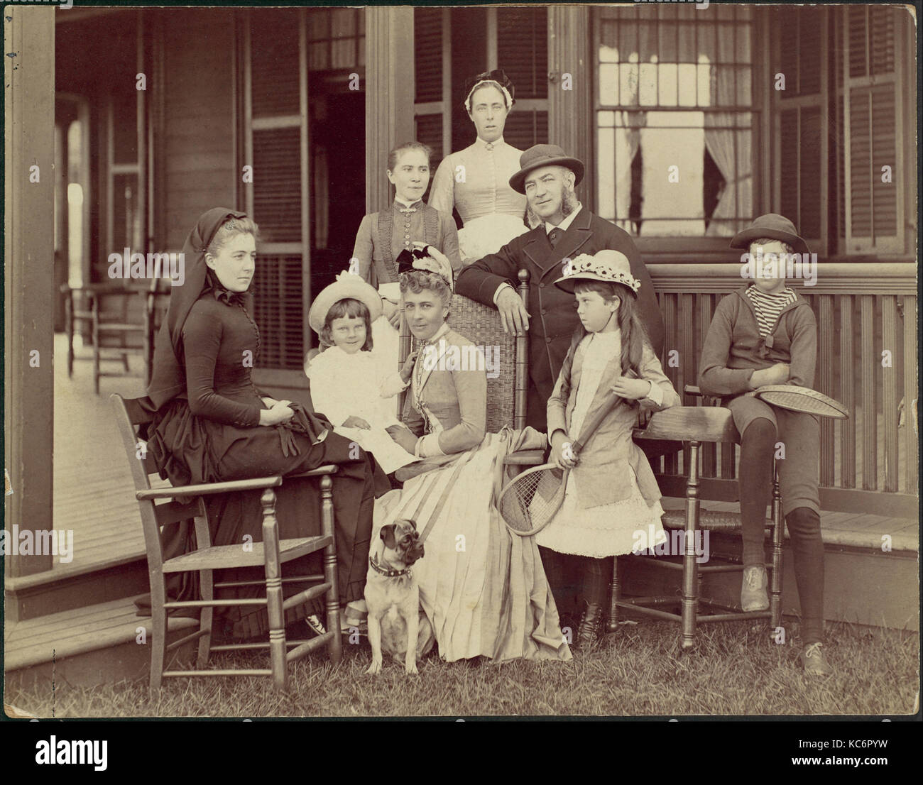 Elberon, New Jersey, Mrs. Watson B. Thompson, John Sloan Jr., Mrs. John Sloane, Mr. John Sloane, Evelyn Sloane, William Sloane Stock Photo