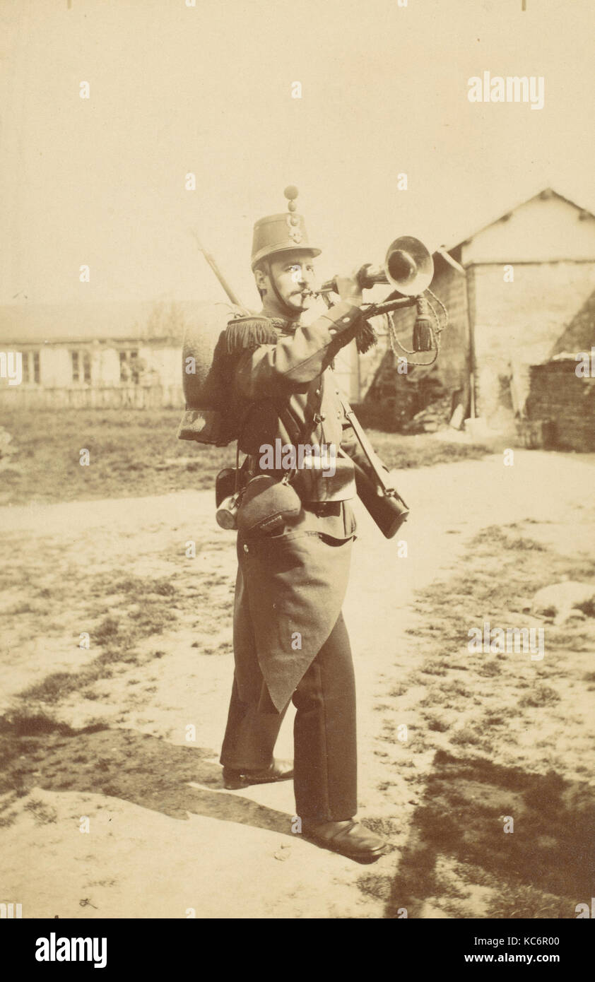 Bugler, 1880s–90s, Gelatin silver print, Photographs, Unknown (French Stock Photo