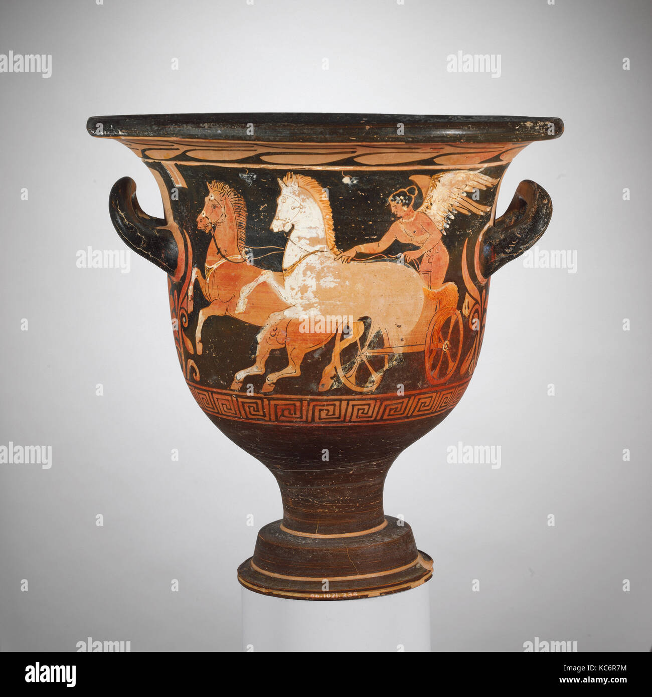 Terracotta bell-krater (mixing bowl), ca. 360–330 B.C Stock Photo