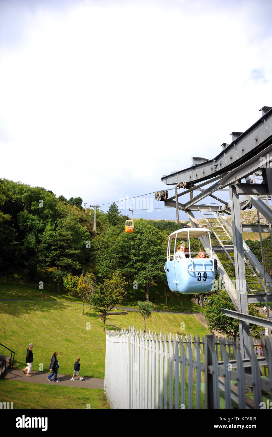 Cable cars near the lower station, Llandudno Stock Photo Alamy