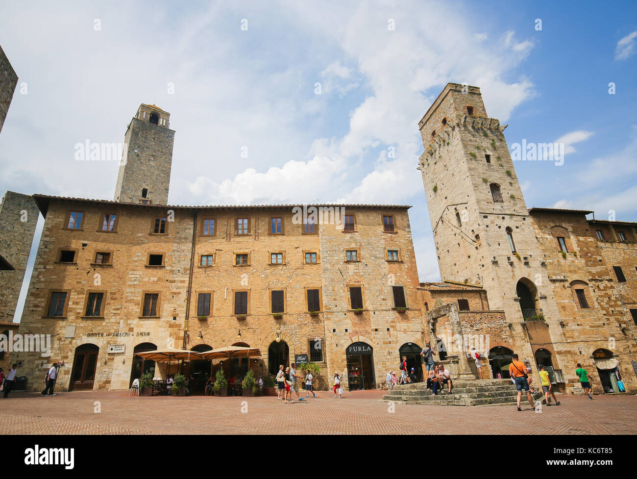Medieval Towers in the historic center of San Gimignano, the Town of ...