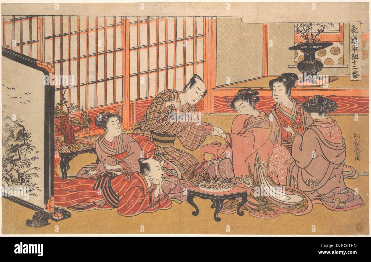 A Mock Marriage Ceremony, Edo period (1615–1868), ca. 1773, Japan