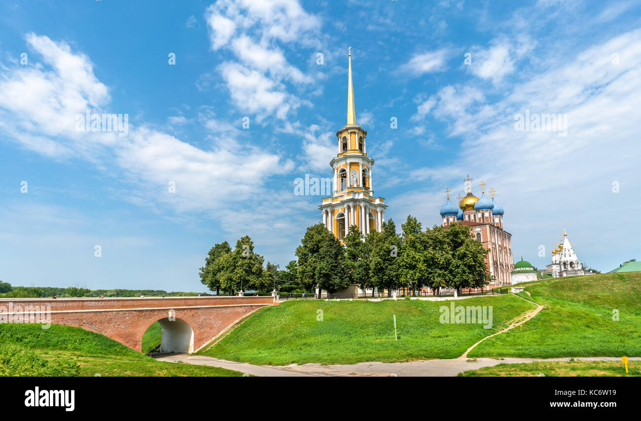 View of Ryazan Kremlin in Russia Stock Photo