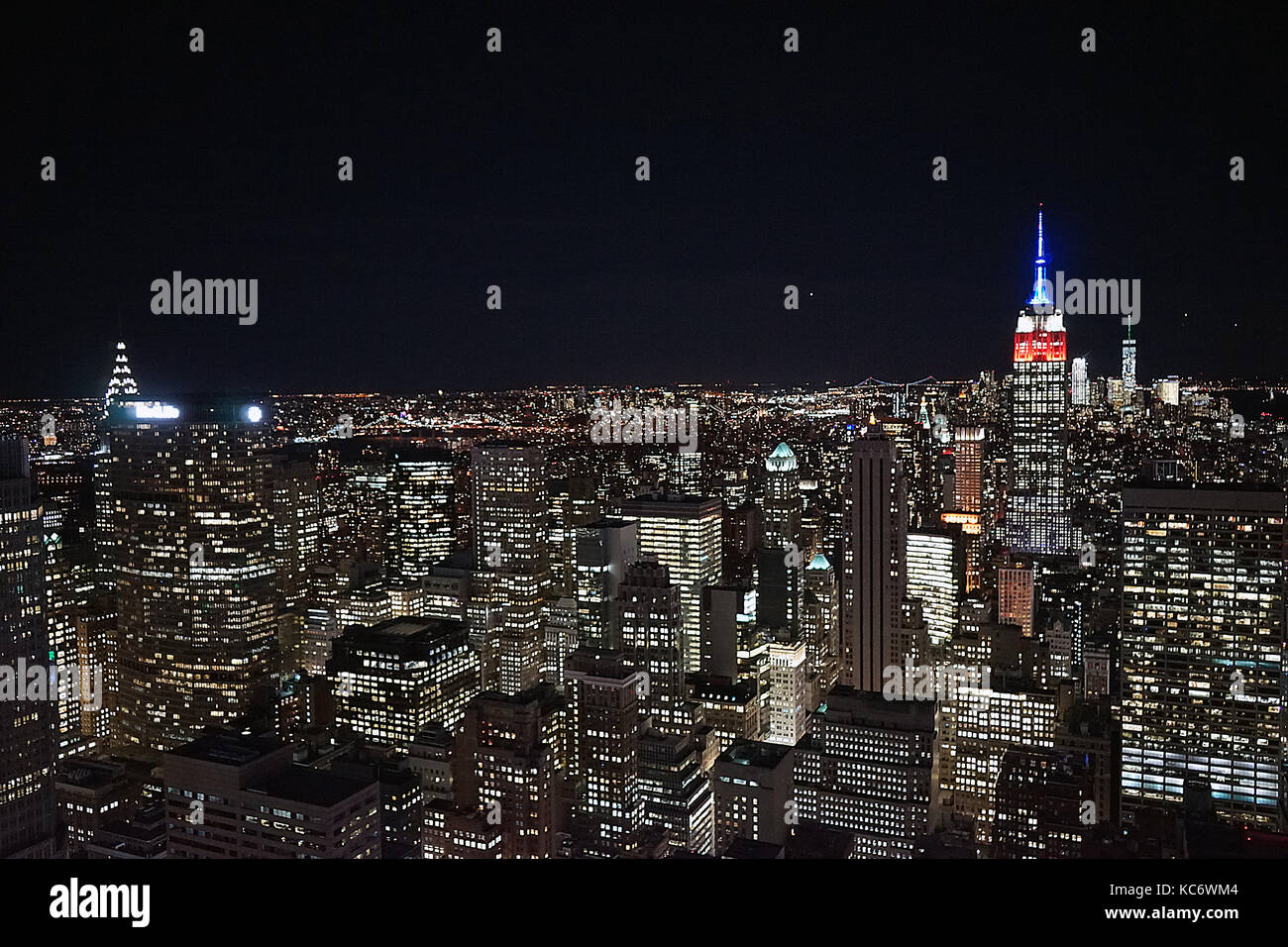 New York by Night from the Skyscraper Stock Photo - Alamy