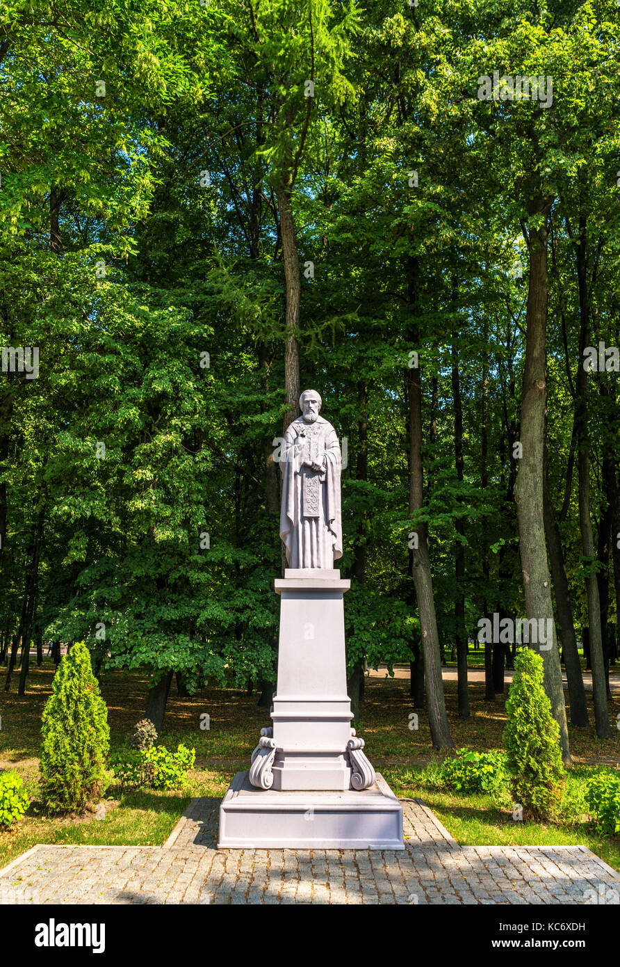 Statue of Sergius of Radonezh in Ryazan, Russia Stock Photo