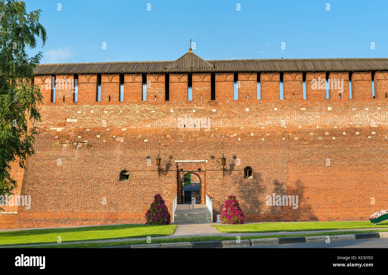 Defensive walls of the Kremlin in Kolomna, Russia Stock Photo