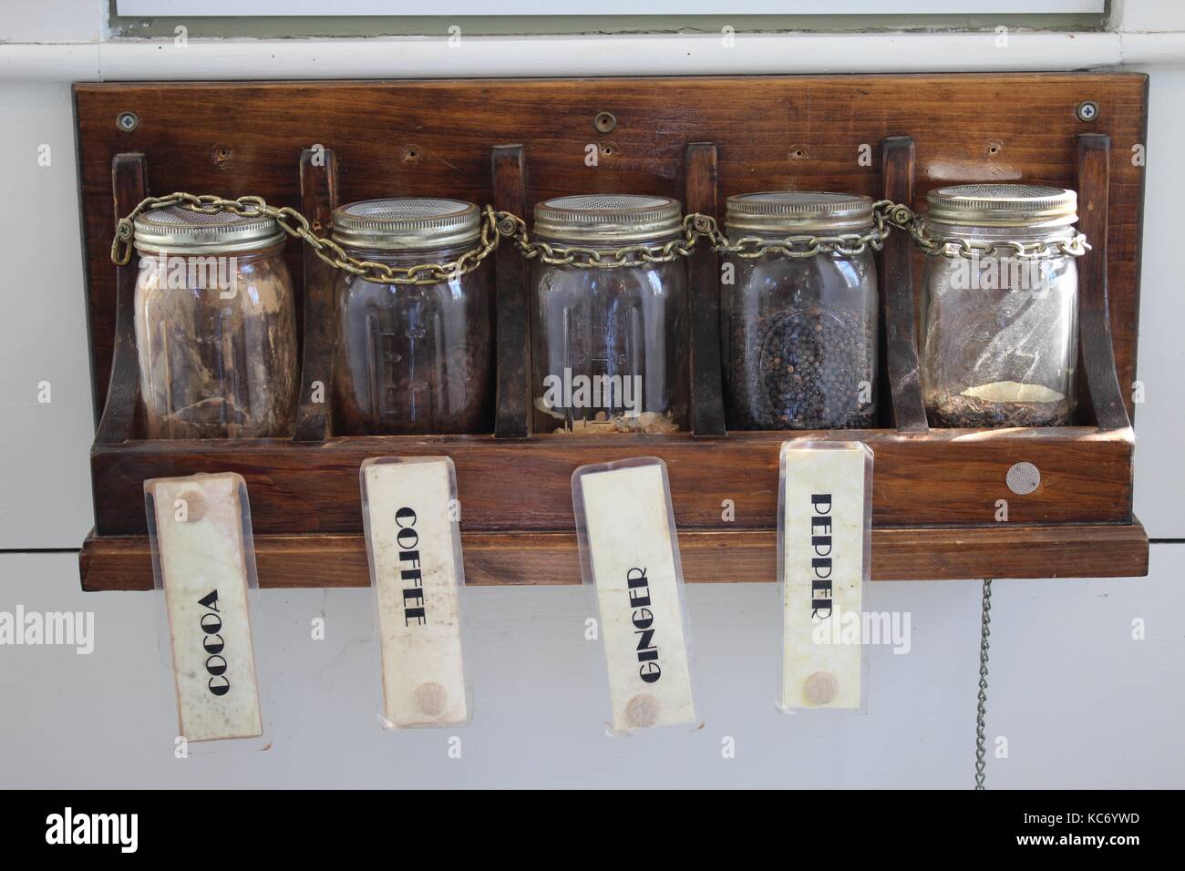 Spice Rack, Mason Jar Shelf, Chefs Spice Rack Organizer, Wall