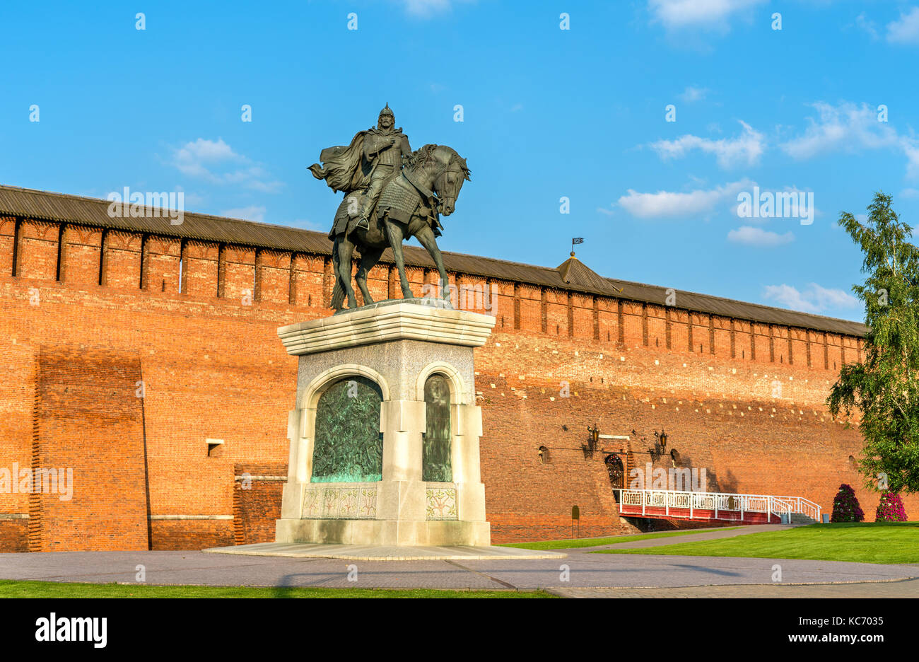 Equestrian monument to Dmitry Donskoy in Kolomna, Moscow Region, Russia Stock Photo