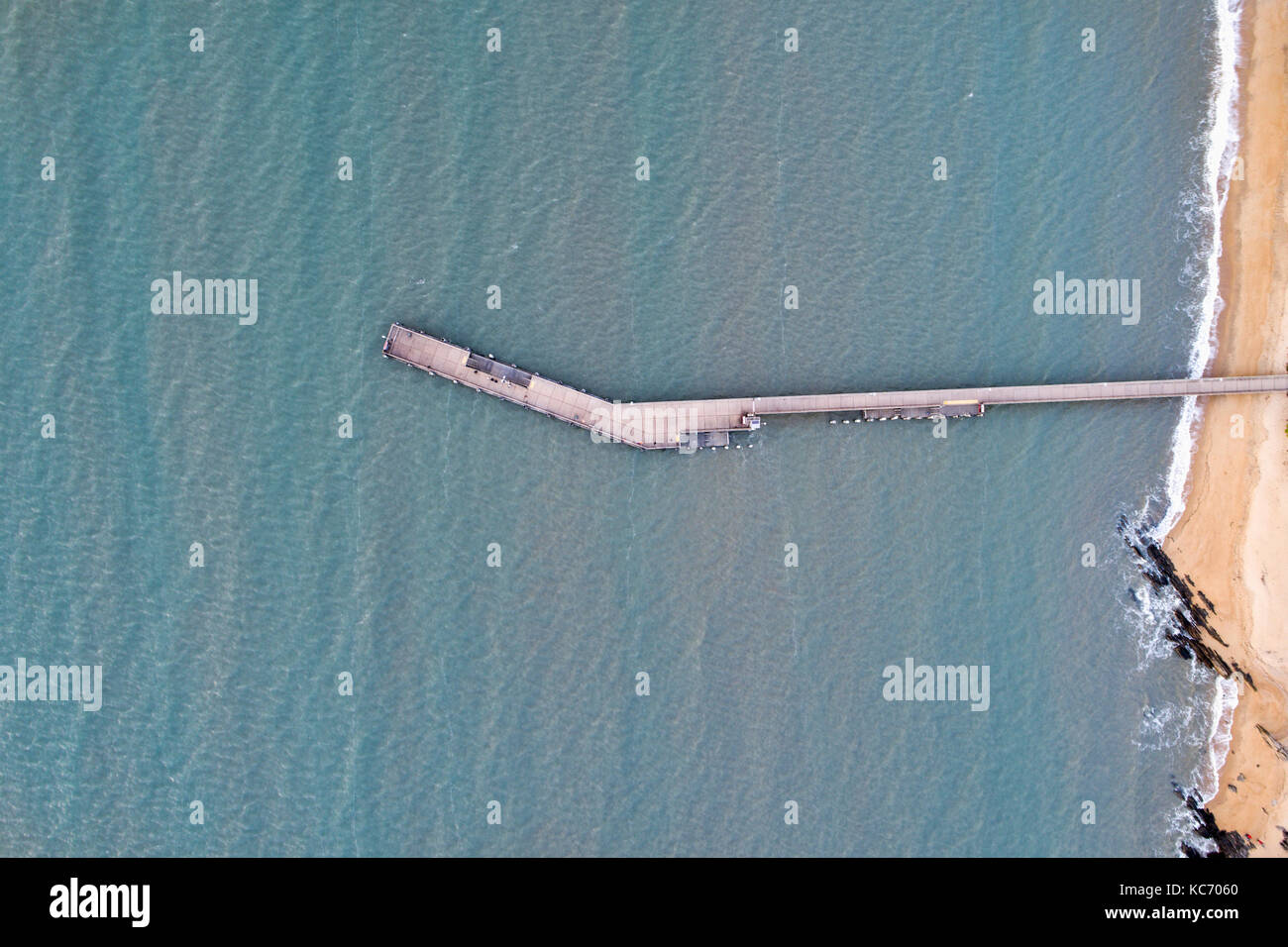 Australia, Queensland, Aerial view of pier Stock Photo