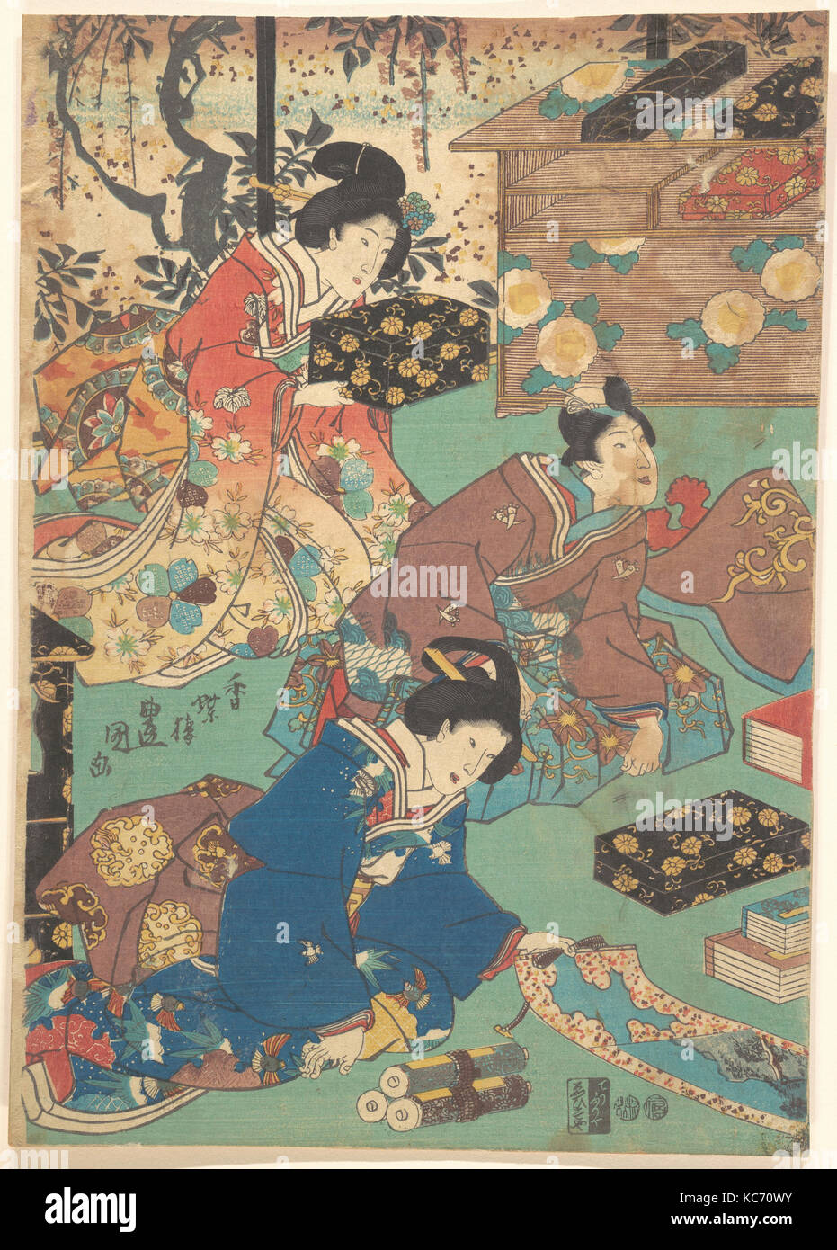 Print, Edo period (1615–1868), Japan, Polychrome woodblock print; ink ...
