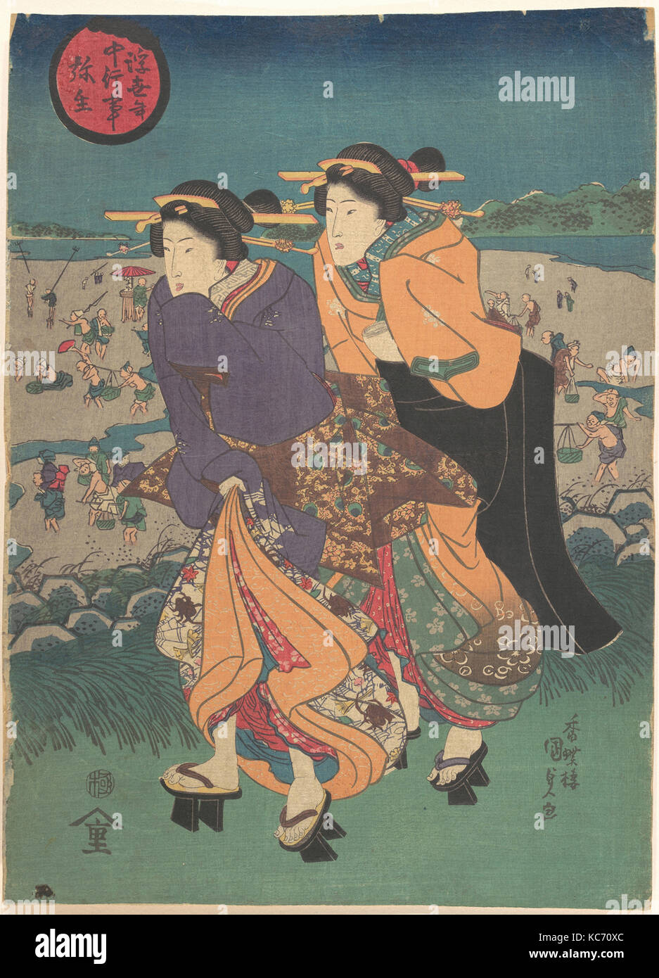 Annual event - the third month (Ukiyo nenjū gyōji: Yayoi), Utagawa Kunisada, mid-19th century Stock Photo