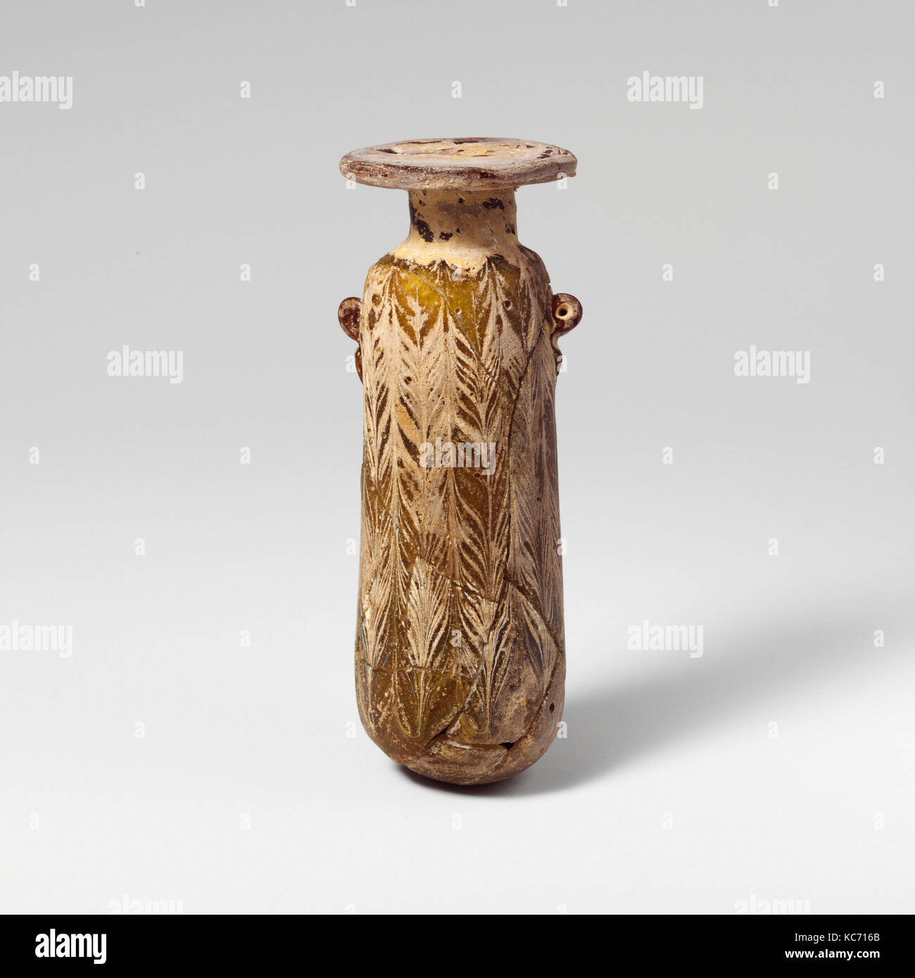 Glass alabastron (perfume bottle), mid-4th–early 3rd century B.C Stock Photo