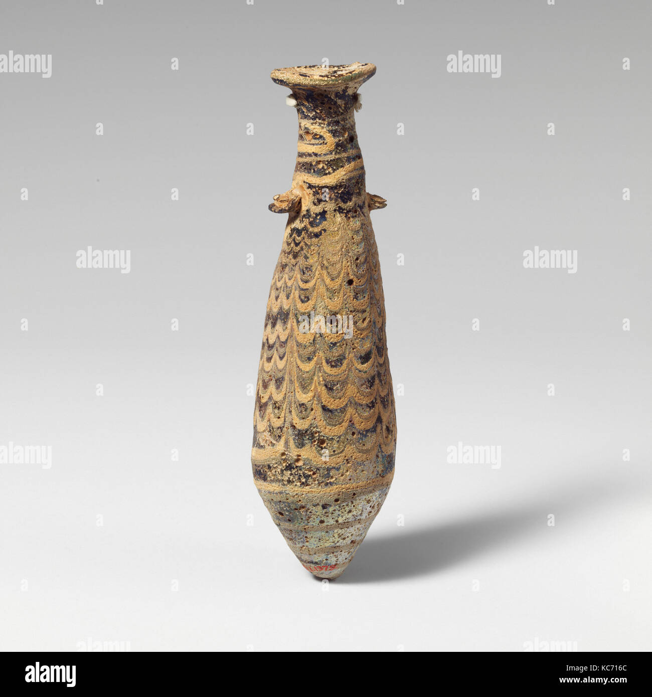 Glass alabastron (perfume bottle), 2nd–mid 1st century B.C Stock Photo