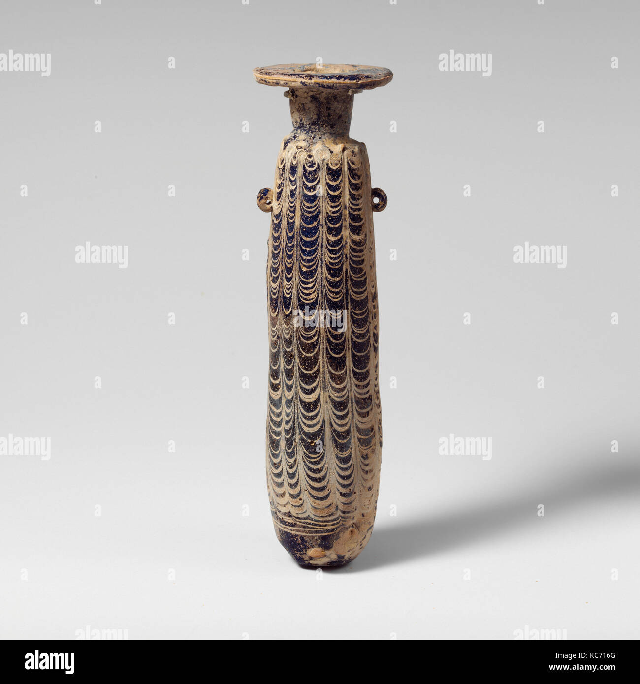 Glass alabastron (perfume bottle), mid-4th–early 3rd century B.C Stock Photo
