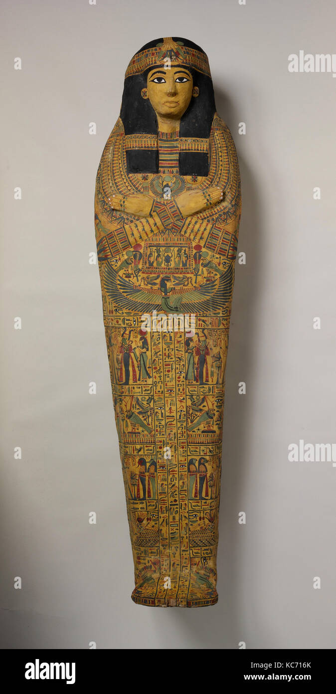 Inner coffin of The Singer of Amun, Anresenmes, ca. 1070–945 B.C Stock Photo