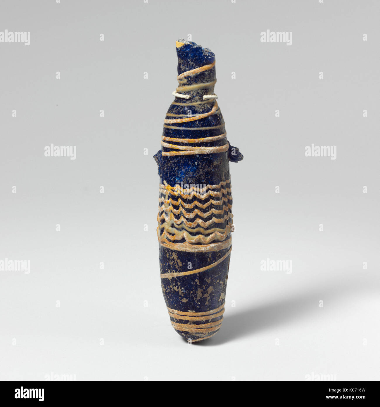 Glass alabastron (perfume bottle), 3rd–2nd century B.C Stock Photo