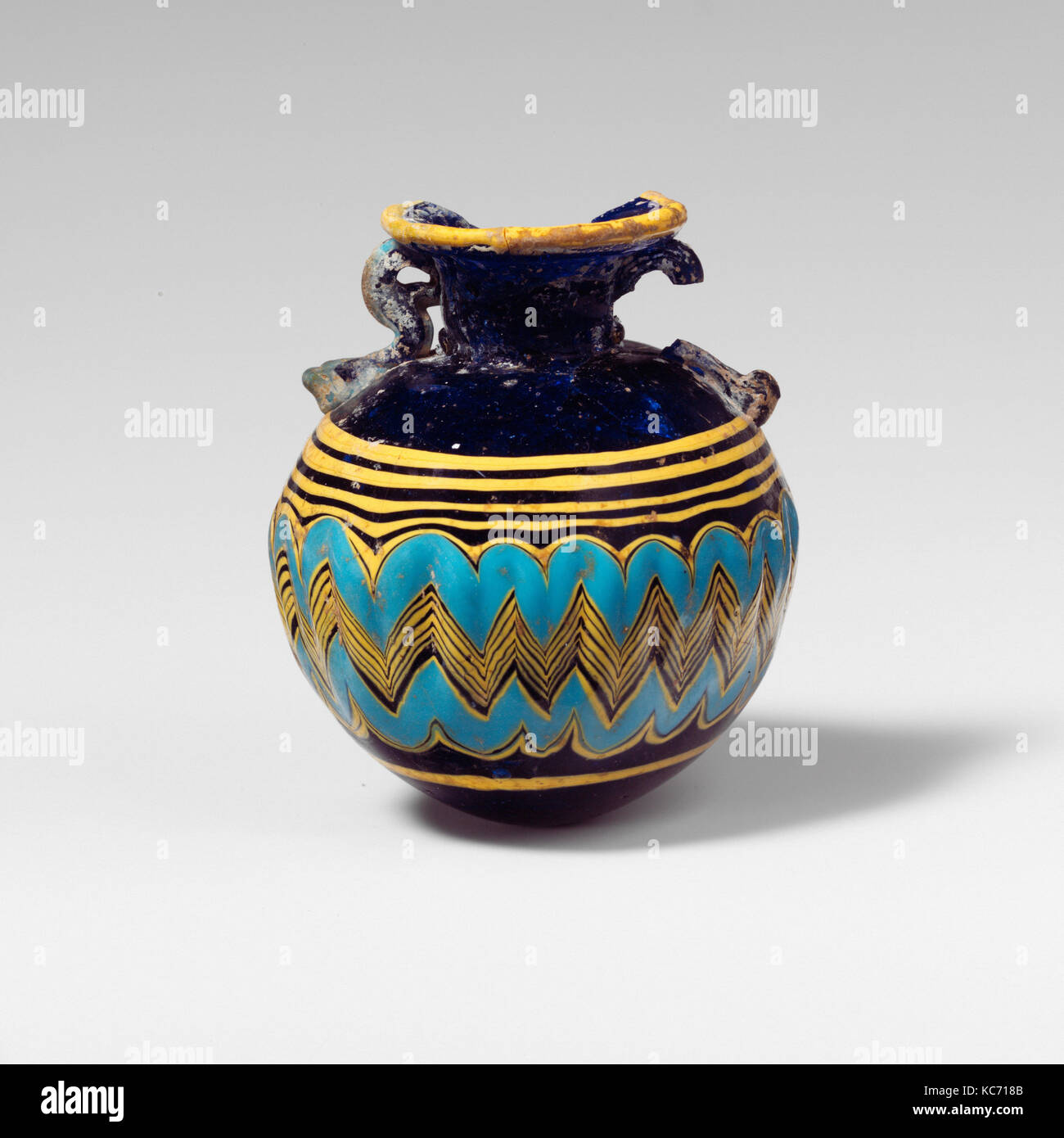 Glass aryballos (perfume bottle), late 6th–5th century B.C Stock Photo